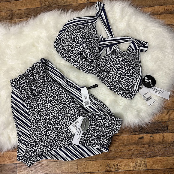 La Blanca Other - Plus 22W Reversible Retro Swimwear 50s inspired High Waist Bikini